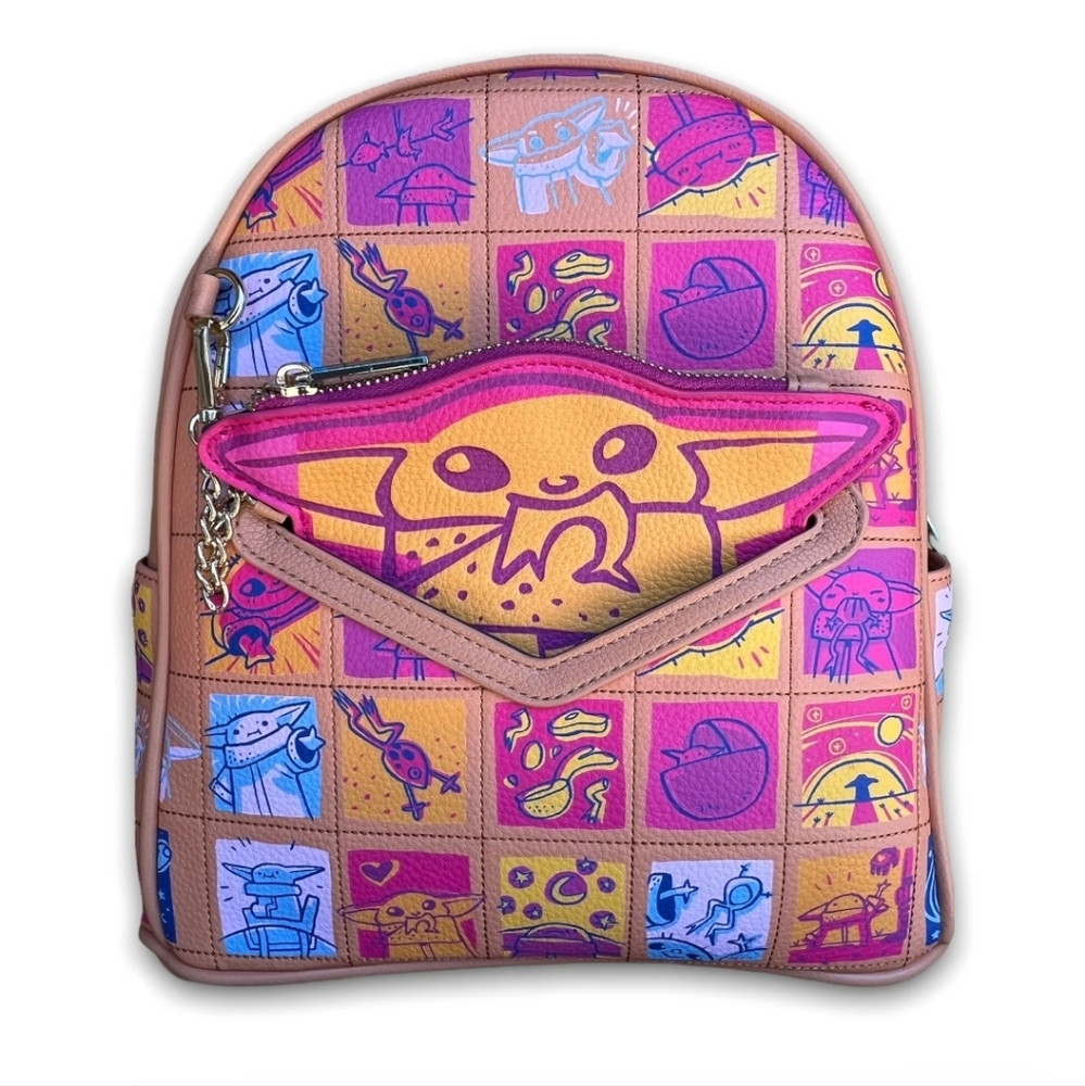 Danielle Nicole Star Wars: The Mandalorian Grogu Quilted Comic Mini Backpack